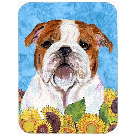 Carolines Treasures Carolines Treasures SS4117LCB Bulldog English Glass Cutting Board - Large SS4117LCB